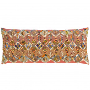 Kenya Embroidered Decorative Pillow 15" Lumbar