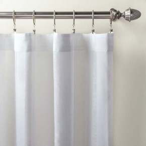 Striped Sheer White Curtain Panel 48" x 84"