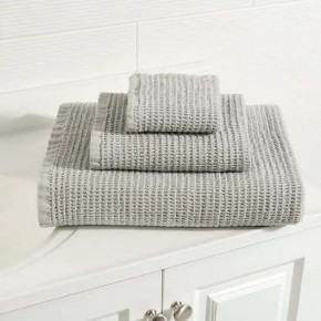 Wonderful Waffle Grey Towel Bath Sheet