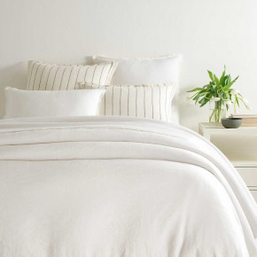 Faye Linen Dove White Bedding by Marie Flanigan