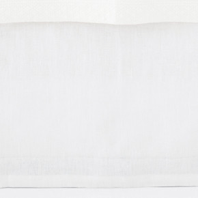 Stone Washed Linen White Tailored Paneled Bed Skirt King