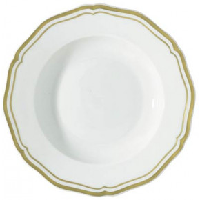 Polka Gold French Rim Soup Plate Round 9.1 in.