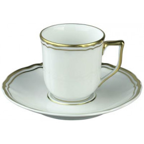 Polka Gold Coffee Saucer Round 5.1 in.