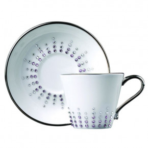 Chain Platinum Tiara Amethyst Espresso Cup & Saucer Cup diam 2.5