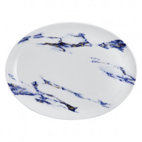 Marble Azure Oval Platter 14 in
