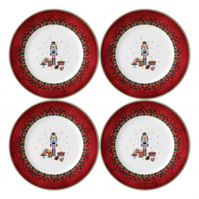 Nutcracker Salad/Dessert Plate/Canape, set of 4