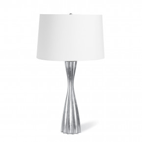 Naomi Resin Table Lamp, Silver Leaf
