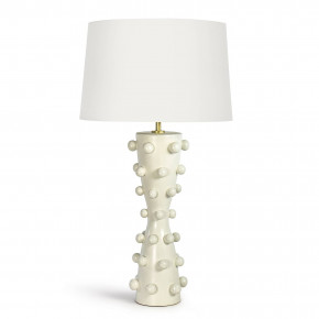 Pom Pom Ceramic Table Lamp, White
