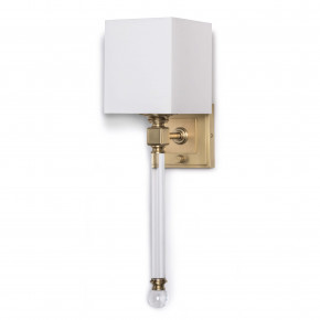Crystal Tail Sconce, Natural Brass