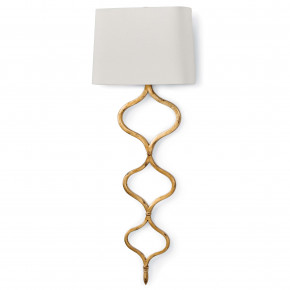 Sinuous Sconce, Gold Leaf