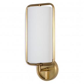 Geo Rectangle Sconce, Natural Brass