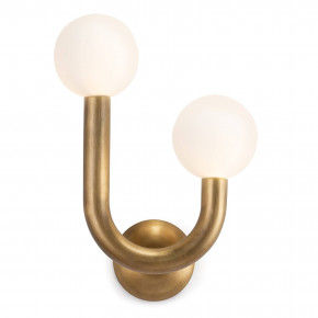 Happy Sconce Right Side, Natural Brass