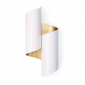 Folio Sconce, White and Gold