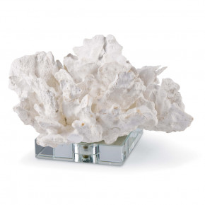 Flower Coral On Crystal Base, White