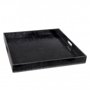 Derby Square Leather Tray, Black