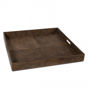 Derby Square Leather Tray, Brown