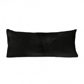 Morgan Hair on Hide Rectangle Pillow, Black