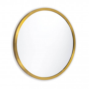 Doris Round Mirror, Natural Brass