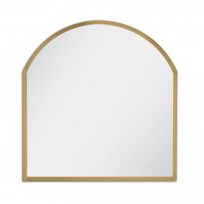 Knox Metal Arched Mirror, Natural Brass