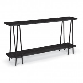 Ash Reclaimed Wood Console Table, Black