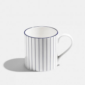 Pinstripe Cobalt Blue Bone China Large Mug 11.8 oz