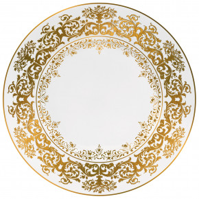 Chelsea Gold White Dinner Plate Round 10.6 in.