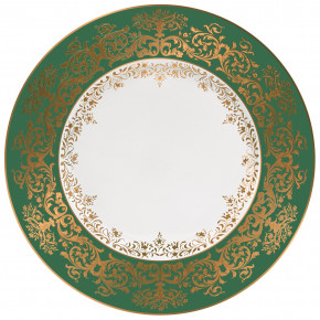 Chelsea Gold Green French Rim Soup Plate Rd 9.1"