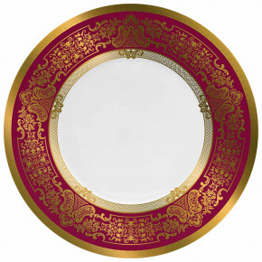 Marignan Gold/Red American Dinner Plate Rd 10.6"