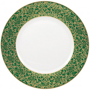 Salamanque Gold Green French Rim Soup Plate Rd 9.1"