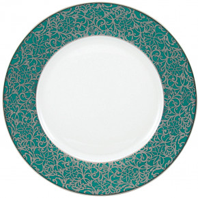 Salamanque Platinum Turquoise French Rim Soup Plate Round 9.1 in.
