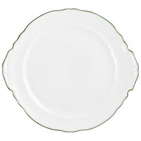 Touraine Double Filet Green Cake Dish With Handles Round 9.8 in.