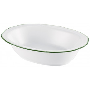 Touraine Double Filet Green Open Vegetable Dish 9.8x7.7 x 2.6 in.