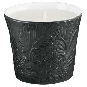Italian Renaissance Irise Black Mat Candle Pot 3.34645 Black Mat