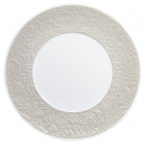 Italian Renaissance Irise Pearl American Dinner Plate with engraved rim 10.6 Pearl