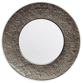 Italian Renaissance Platinum American Dinner Plate with engraved rim 10.6 Platinum