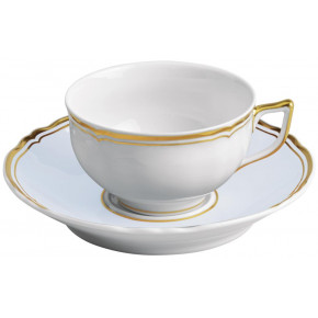 Mazurka Gold Blue Grey Tea Saucer Extra 6.3 in