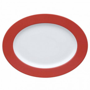 Sunny Day Red Serving Platter Oval 13 in