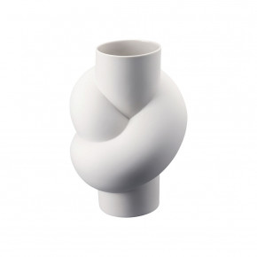 Node Vase White 9 3/4 Inch