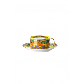 Jungle Animalier Yellow Tea Cup & Saucer 6 1/4 in