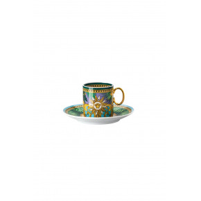 Jungle Animalier Green After Dinner Cup & Saucer 4 1/4 in, 3 oz