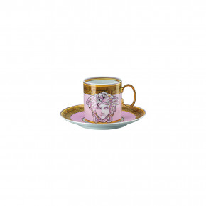 Medusa Amplified Pink Coin Coffee Cup & Saucer 6 in 6 in