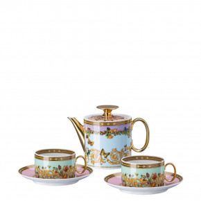Butterfly Garden Modern Tea Set for Two (Incl. Tea Pot & 2 Tea Cups/Saucers)