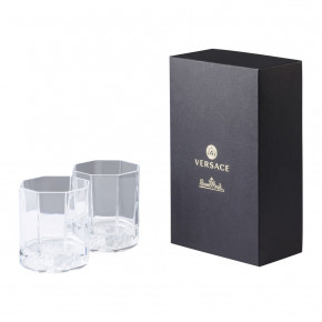 Medusa Lumiere Clear Whiskey Double Old Fashioned Set Of Two 3 1/2 in 5 oz