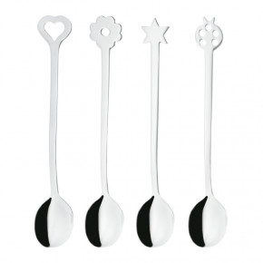 Party Portafortuna Party Spoons, 4 Pcs, Gift Boxed 4 1/2 In Each Spoon 18/10 Stainless Steel