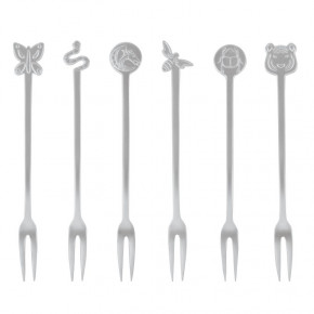 Party Fashion Party Forks, 6 Pcs, Gift Boxed Antico Stainless Steel