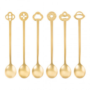 Party Fashion Set 6 Party Spoons Antico Pvd Gold