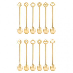 Party Fashion Set 12 Party Spoons Antico Pvd Gold