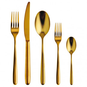 Hannah Diamond Pvd Red Gold 5-Pc Place Setting Solid Handle Diamond Pvd Red Gold