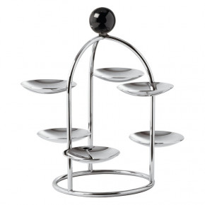 Penelope Pastry Stand, 6 Small Dishes 7 1/8x6 1/4 Silverplated