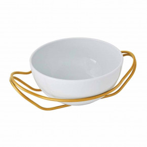 New Living Round Spaghetti Dish Set Round 10 5/8 Pvd Gold Hi-Tech